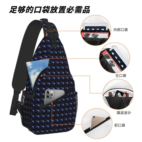 Bolsa cruzada Universe Planet con estampado diagonal elegante y estructura ligera para pecho 6