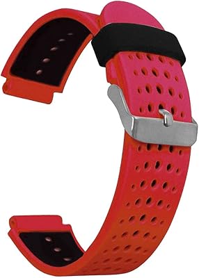 AISPORTS Compatible for Garmin Forerunner 220/230/235/620/630/735 Band Silicone, 16mm Soft Flexible Breathable Silicone Band Sport Wristband Bracelet Replacement Band for Garmin Approach S20/S5/S6