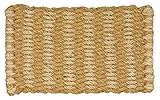 Para uso exterior e interior. Jute & Co. - Felpudo de Cuerda Trenzada de Coco Natural y Yute (45 x 75 cm), Color Beige