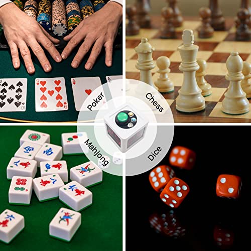 Ganxin Poker Shot Clock, Seconds Countdown Timer For Poker/Casino/Chess Tournament,20/30 Sec And Custom Time,4-Sides Cube Timer (Small,White) #TOP4