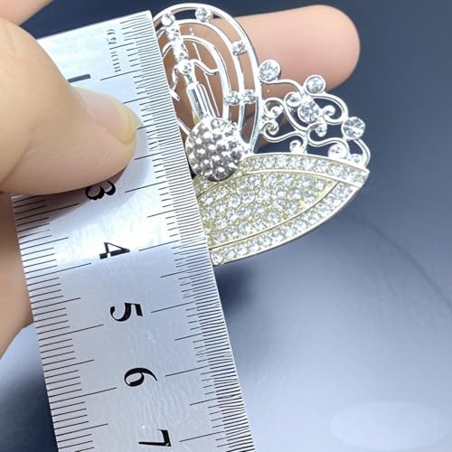 Image of Rhinestone Brooches Pin for Women Men Fashion Crystal Delicate Leaf Brooch Lapel Pins Elegant Dress Accessories