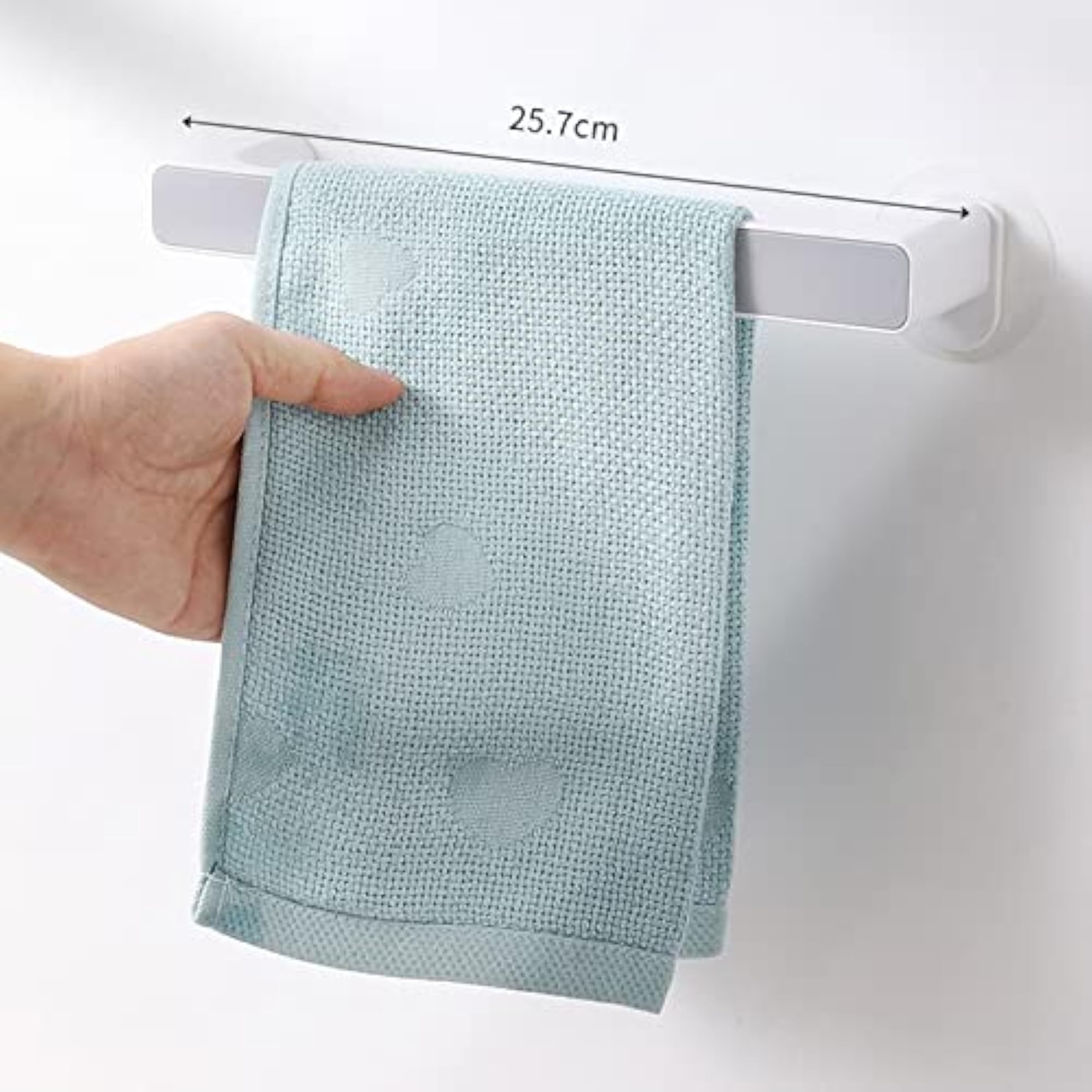 Self Adhesive Towel Hanger for Bathroom, Plastic Towel Holder Rack