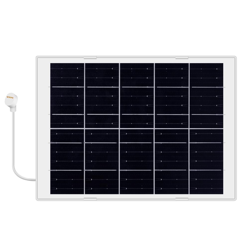 Littimoon 8W Solar Panel with Extension Cable IP65 Waterproof for Camera Security Camera Outdoor