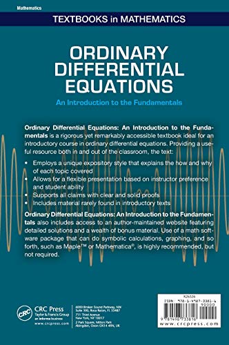 Ordinary Differential Equations: An Introduction to the Fundamentals (Textbooks in Mathematics) - Thumbnail 2