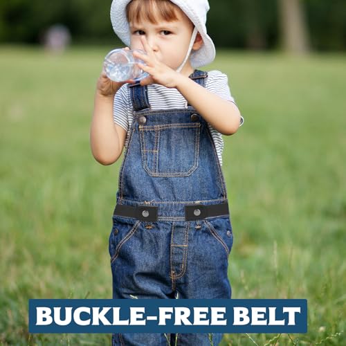SUUEIOKL 4 Stück Gürtel Ohne Schnalle, Kindergürtel Jungen Mädchen Kindergürtel Ohne Schnalle, Elastischer Verstellbare Stretchgürtel, Unsichtbare Stretch Gürtel für Schuluniform Jeans(4 Farben)