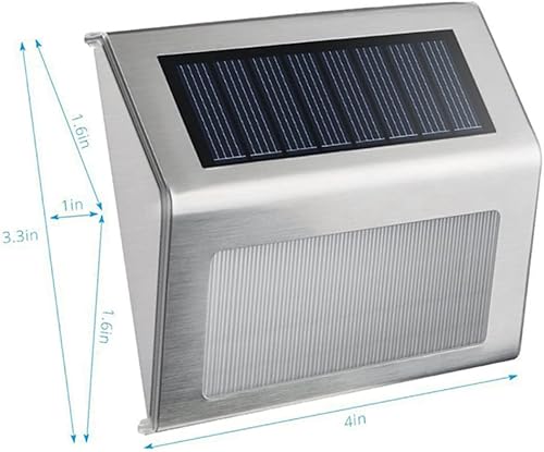 Miniatura 7 de jojofuny 2 unids luz de pared calle lámpara de pared luces para escaleras exteriores solar pasillo solar luz solar