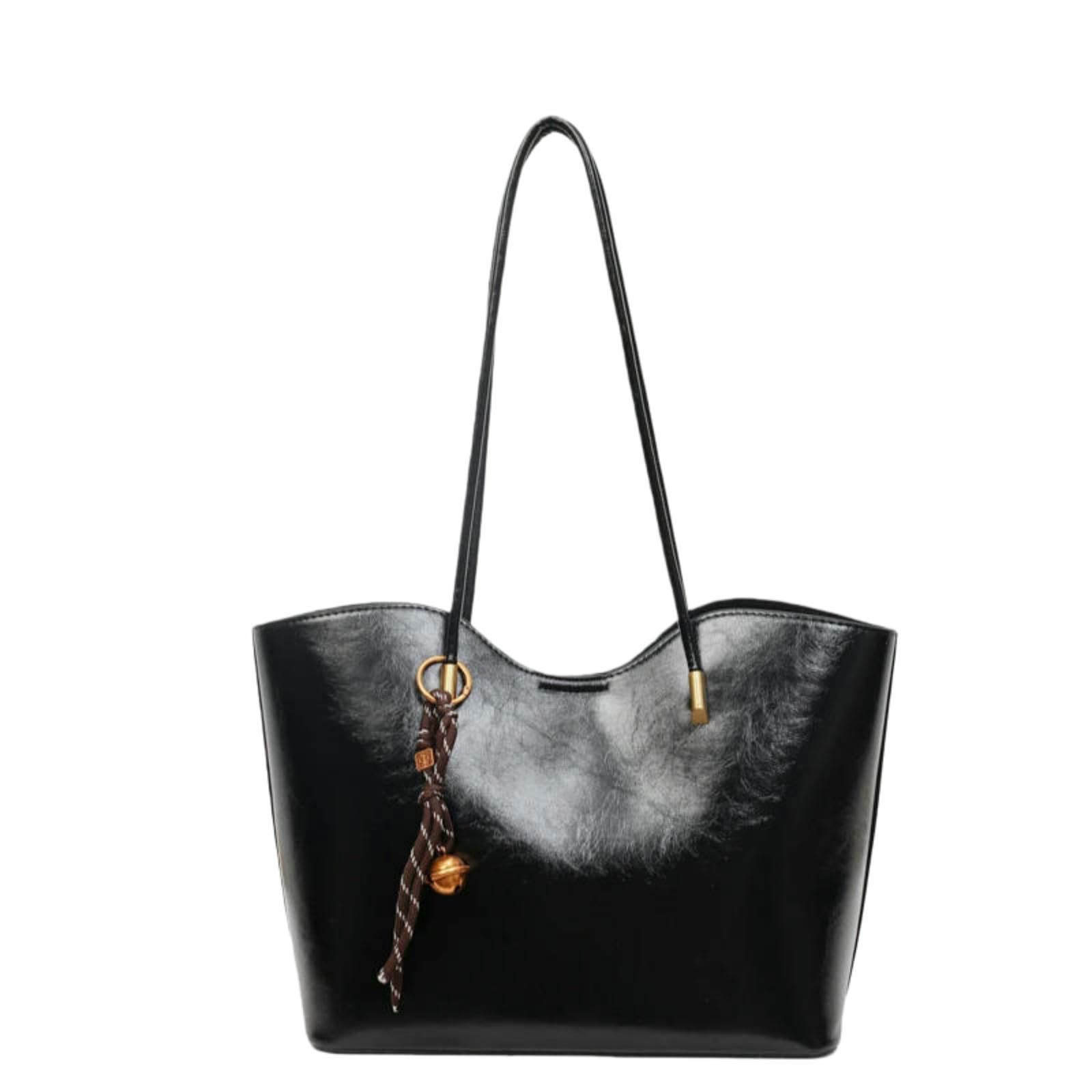 Veslyn Women's Black Tote Bag ；Makeup Leopard Print Fluffy Shoulder For – Cozy Plush Handbag Spacious Soft Purse Autumn Winter Everyday