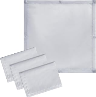 VIHOSE 4-Pack 2x2 Ft Magnetic Fluorescent Light Covers - Reduce Glare & Flicker for Classroom, Office, Home Ceiling Lights (Solid Gray)