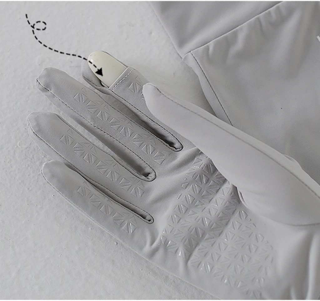 Sports Riding Ice Silk Gloves Driving Men and Women Can Touch Screen Thin Gloves(D)
