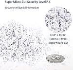 WOLVERINE 8-Sheet Super Micro Cut High Security Level P-5 Ultra Quiet Paper/Credit Card Home Office Shredder with 4.5 gallons Pullout Waste Bin SD9101 (Black)