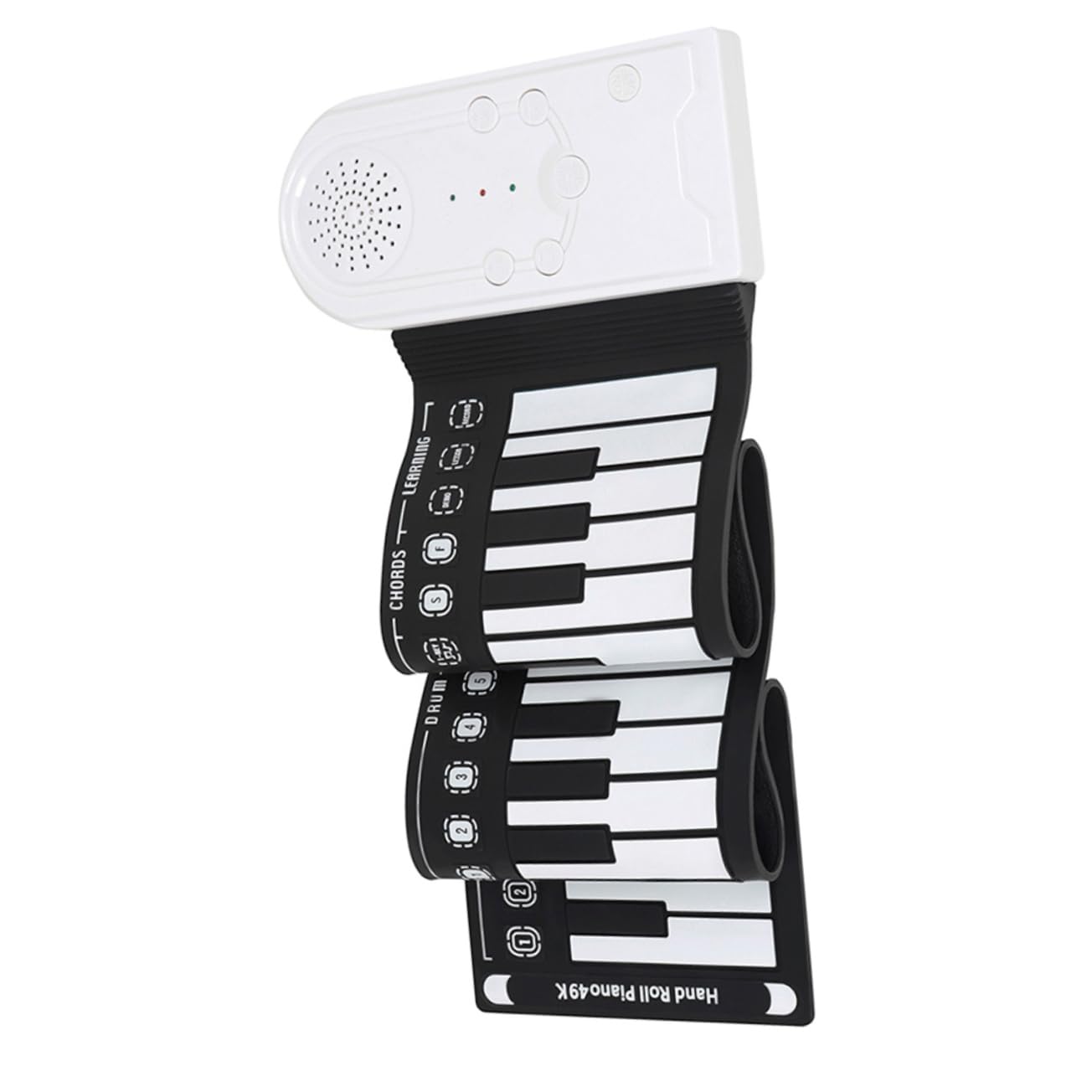 Pianola Portatile Pieghevole a 49 Tasti, Tastiera Elettronica Nera | Silicone e Abs, Altoparlante Integrato, per Adulti e Ragazzo Ragazza, Formato Arrotolabile