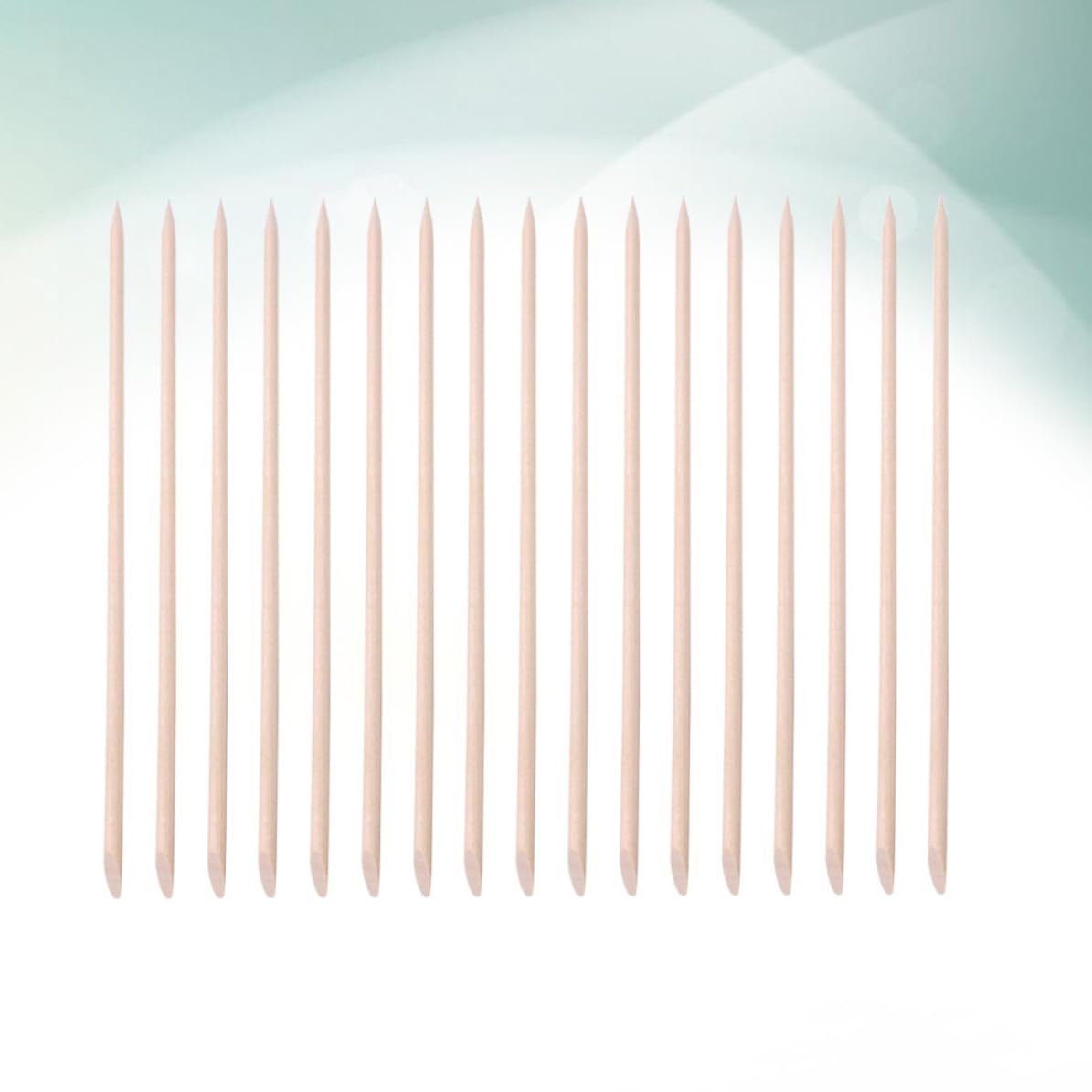 200pcs Double End Nail Cleaning Stick 17.8cm Wooden Cuticle Pusher