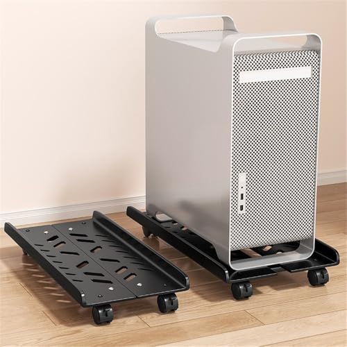 Soporte ajustable para monitor y CPU para torre PC con ruedas giratorias y ancho ajustable entre 7 y 10 pulgadas, altura 19 pulgadas miniatura 6