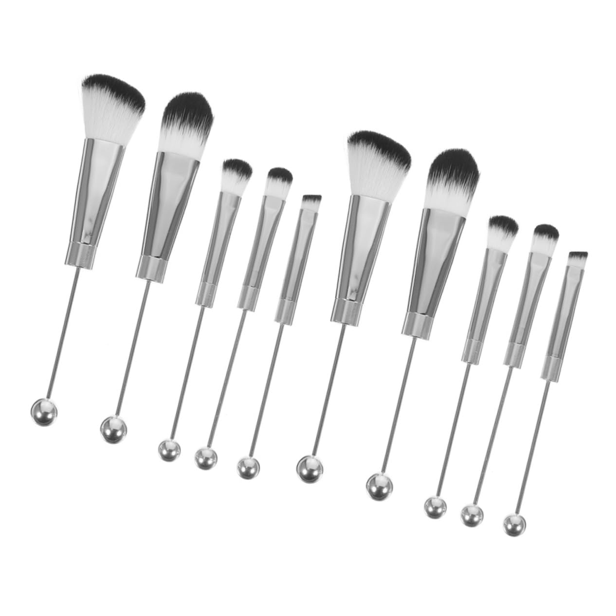 TOVINANNA 2 Sets Makeup Brush with Handle Blush Brush Soft Bristles for Smooth Application Portable Beauty Tools for Women