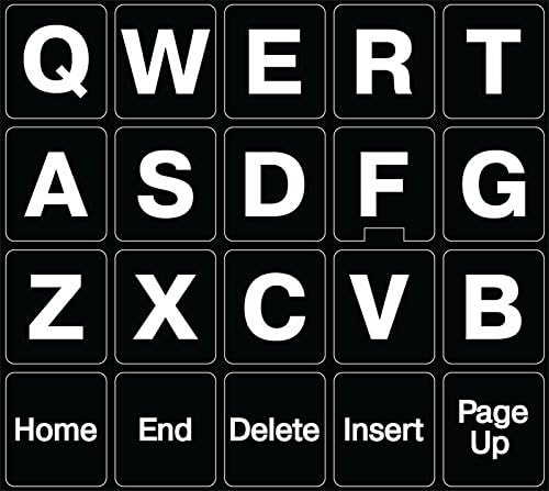 English US large letters Black non transparent keyboard sticker (Uppercase)