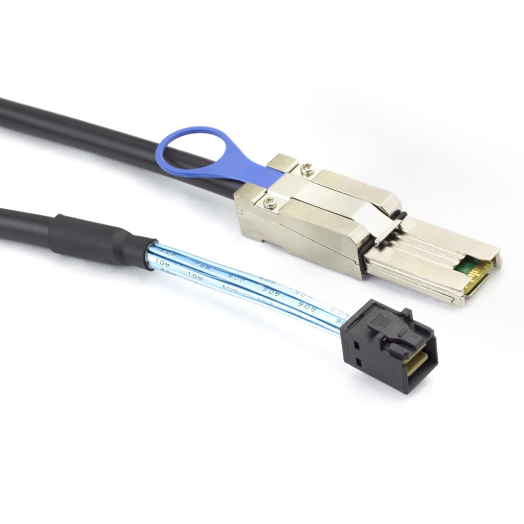 JMT MINI SAS HD SFF-8088 26P a SAS HD 8088 / SFF-8644 / SFF-8643 Cable de superposición de servicio para servidor (50 cm, SFF-8088 a SFF-8643)