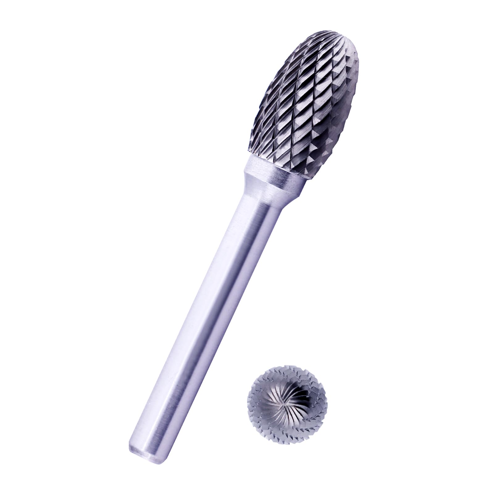 Tungsten Carbide Burr Bit 1/4" Shank Flame Sharp End Single Flute Carbide Rotary File Bits for Metal Working, Deburring, Grinding, Polishing, Carving and Engraving — Amazon image 16