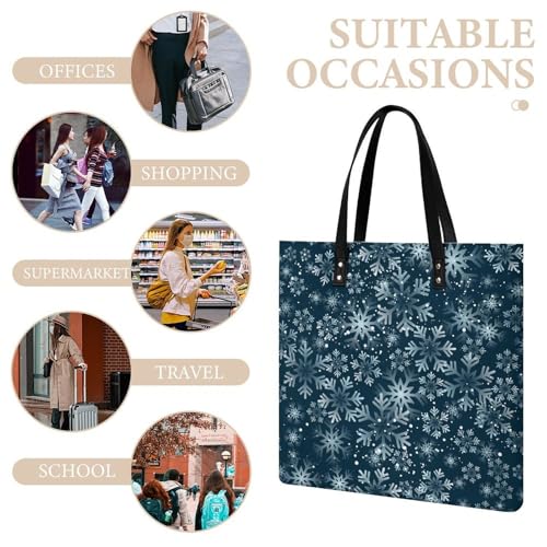 Sac cabas shopper flocons de neige pour éviter le manque de place - 7