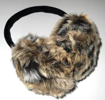 Girls Teens Ladies Winter Fluffy Furry Warm Leopard Animal Print Ear ...