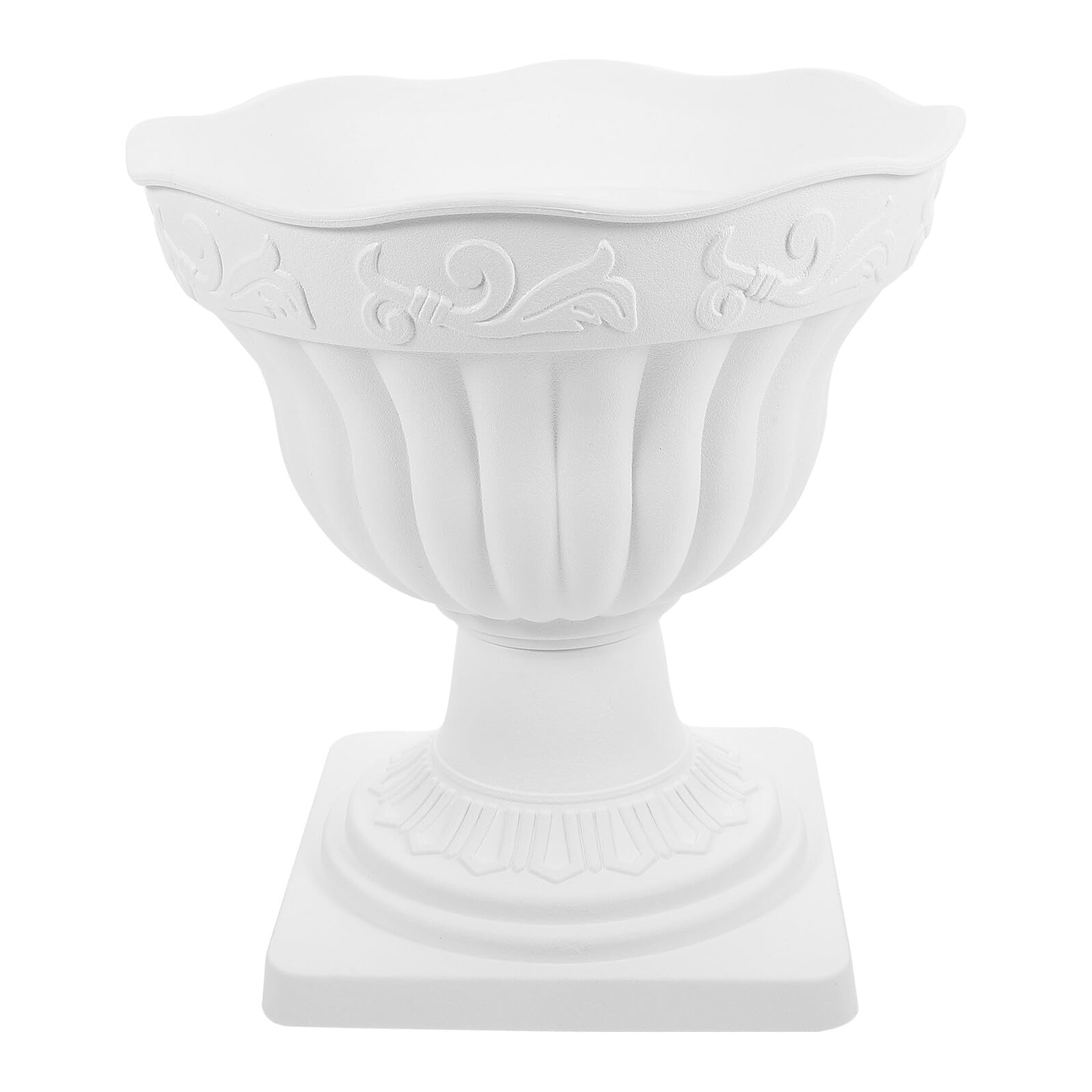 Pot de fleur romain en plastique blanc : la jardinière légère qui ne casse jamais