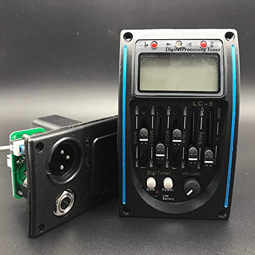 Latura view of HOMELY LC-5 preamp showing output jacks and battery compartment