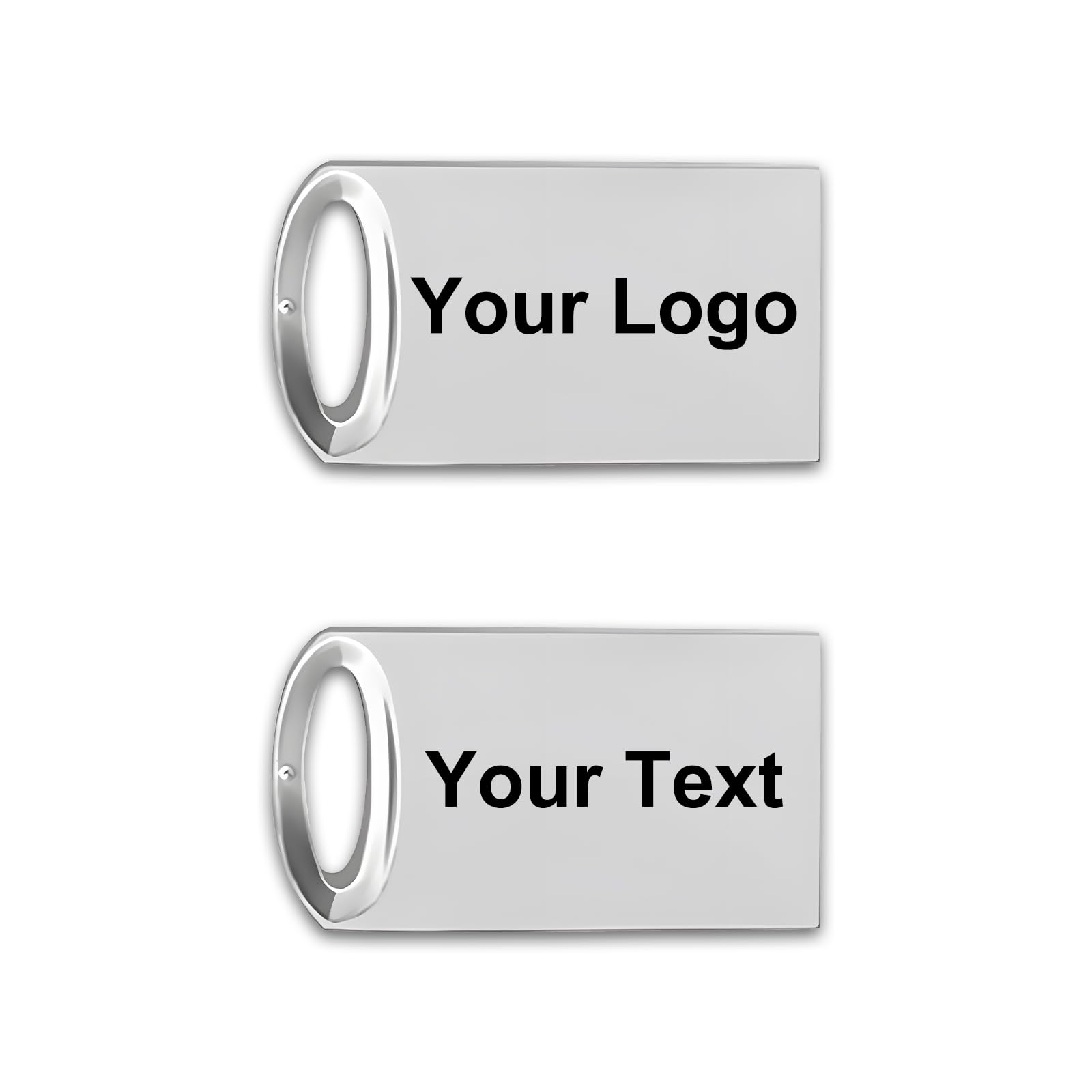 Custom USB Flash Drive with Laser-Engraved Logo Photo Text,Personalized USB 3.0 Flash Thumb Drive Memory Stick for Office School Company Ads