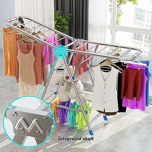 Séchoir à linge pliable et robuste sur roulettes gain de place - 4