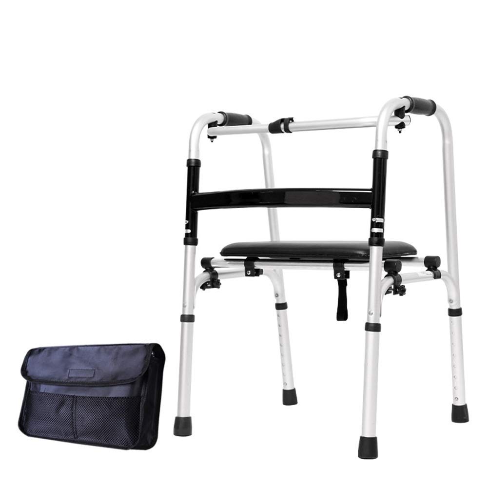 Cestino per deambulatore per anziani, Cestino per deambulatore per anziani regolabile in altezza, Rollator pieghevole portatile per anziani Cestino per deambulatore per anziani, Ad