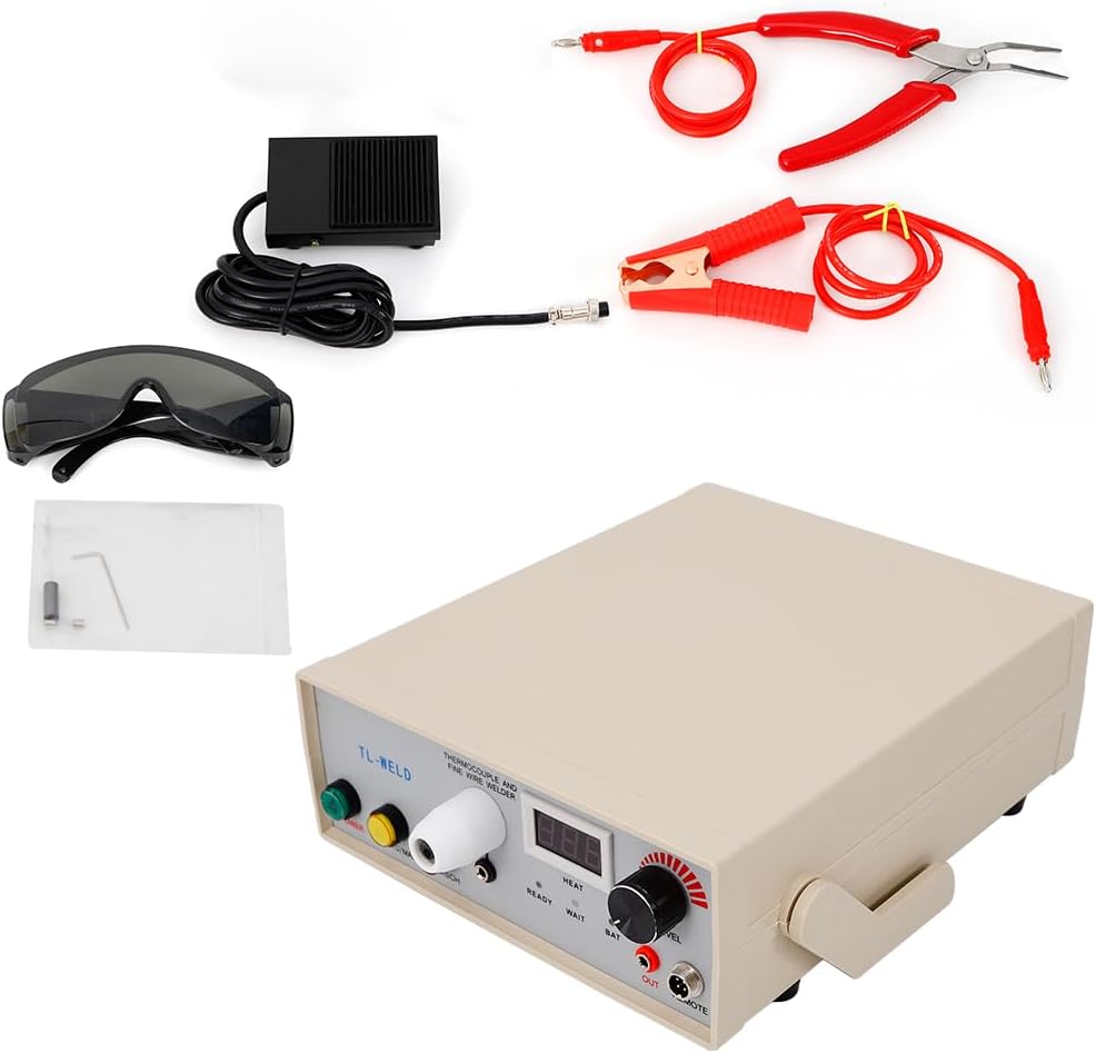 Thermocouple Welder, 0.15-0.8m TL-WELD Thermocouple Wire Welding Machine Temperature Wire Butt Spot Welder 90-260V Metal Magnetic Welder