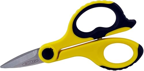 Miniatura 6 de Miller KS-2 Tijeras de Kevlar de fibra óptica con bolsa para cinturón, tijeras de utilidad fácilmente portátiles para electricistas y técnicos que