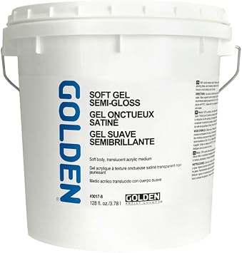 GOLDEN Artist Colors Soft Gel Semi-Gloss, 128 fl. oz. Pail