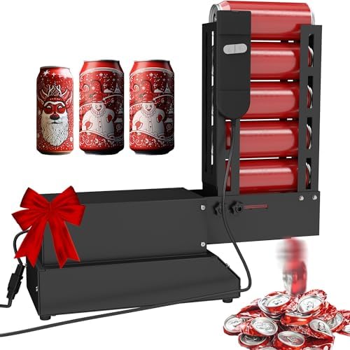 NEWPO Electric Can Crusher with adjustable hopper,Heavy