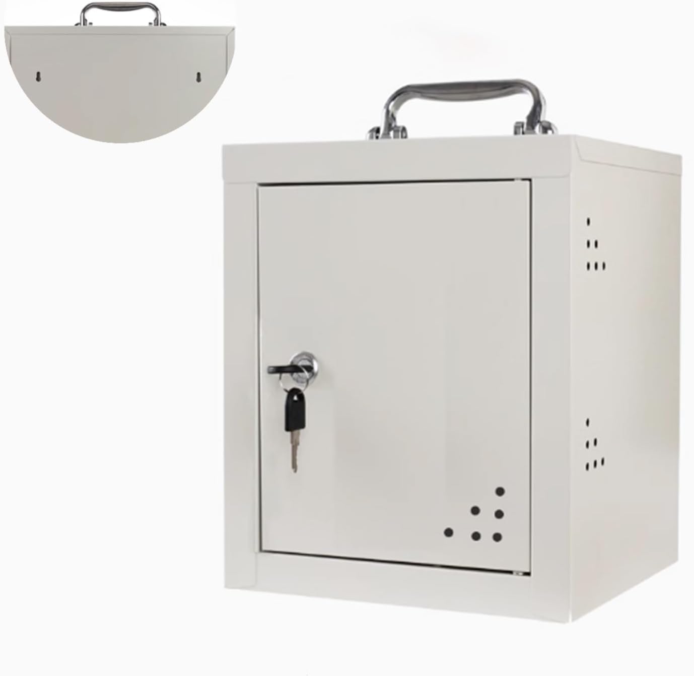 60-Slot Wall-Mounted Cell Phone Locker, Rectangular Steel Storage Organizer for Mudroom, Secure Phone Lock Box for Home, Office, Schools, and Events