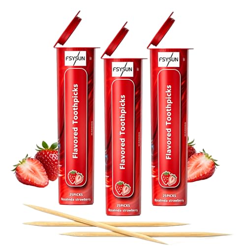 FSYSUN Flavored Toothpicks for Quitting Smoking Bamboo Toothpicks Stop Smoking Aids that Work Quit Smoking Inhaler with Natural Flavors