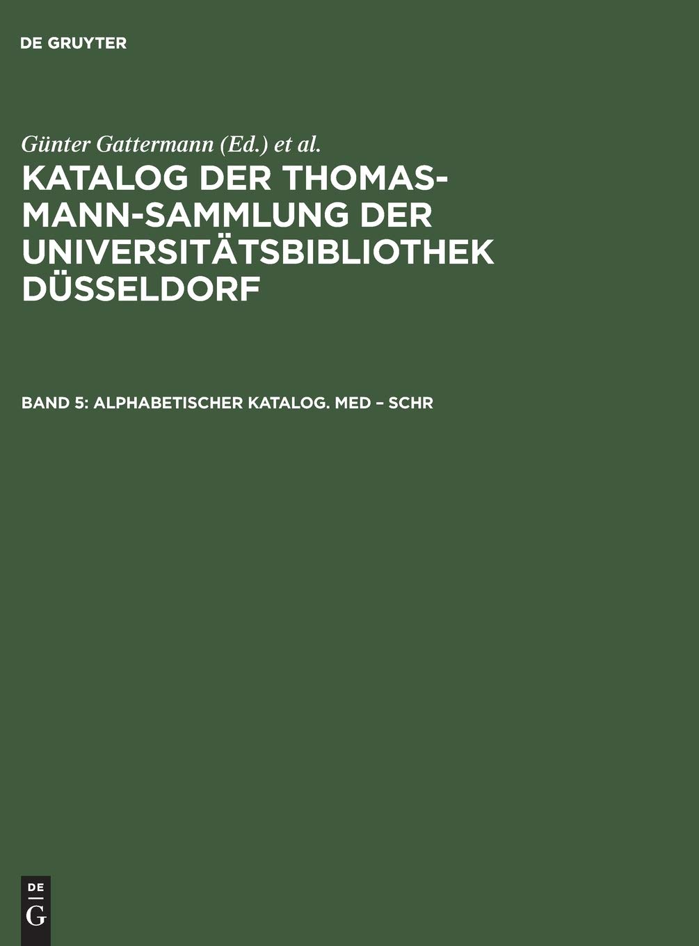 Katalog Thomas-mann-sammlung 5 catalogue d'exposition littéraire allemande