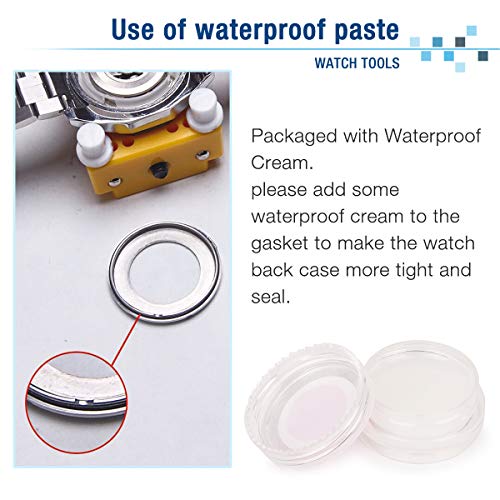 Watch Press Set Back Case Closer, 19pcs Watch Back Press Tool Watch Battery Replacement Tool Kit Watch Repair kit with Press, 18mm-50mm Fitting Dies Watch Tool Kit, Watch Case Press Watch Opener Tool - Thumbnail 4