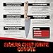 Off-Grid Knives - Sierra Chef Knife with Sandvik 14C28N Stainless Steel, Kydex Sheath and Belt Clip, G10 Scales, Camping, BBQ & Home Kitchen Use (Coyote)