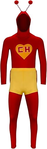 Miniatura 2 de Disfraz para adultos y niños, camisa roja, pantalones cortos, conjunto de uniforme para Halloween