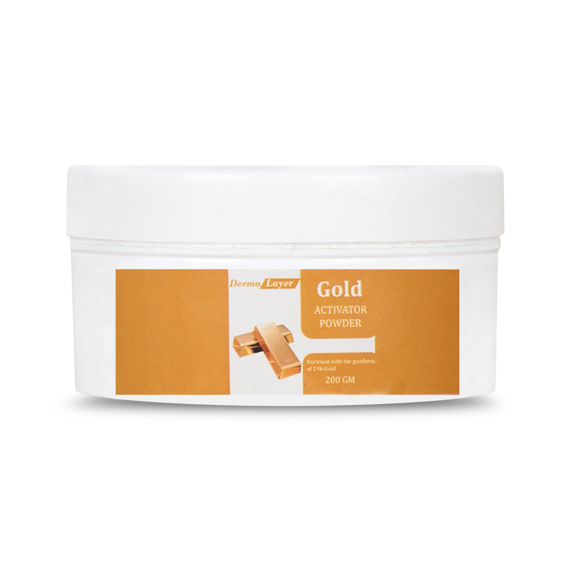 Derma Layer Gold Bleach Activator Powder for Face & Body 200ml | Skin Brightening & Glowing Effect | Suitable for All Skin Types | Powerful Skin Lightening | Aroma Scent