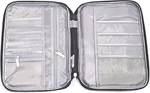 Carteira Porta Passaporte Pasta Organizador Com Divisórias Tamanho Familia p/Viagem (Cinza)