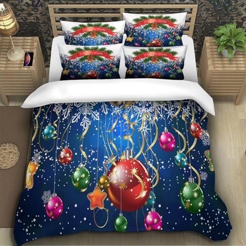 Parure de lit de Noël 3D pour chambre de couple et amoureux