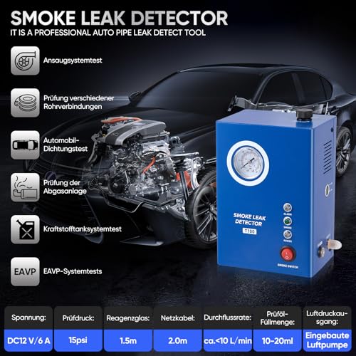 Solución a fallos de motor con este detector de fugas de combustible EVAP 12V 5