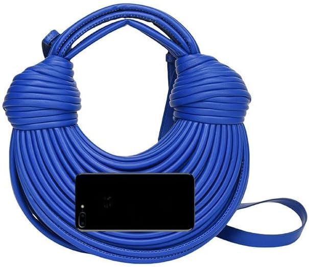 Hand-Woven Bread Women's Clutch Top Handle Satchel Shoulder Crossbody Creative Noodles Purses Underarm Bag Handbag - Image 4