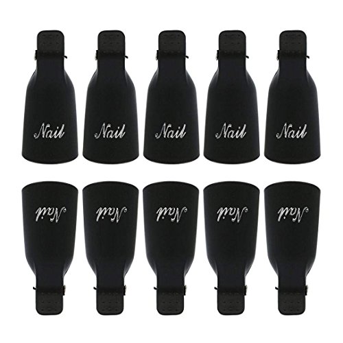 Tvoip 10 piezas clips plásticos para retirar esmalte de uñas miniatura 2