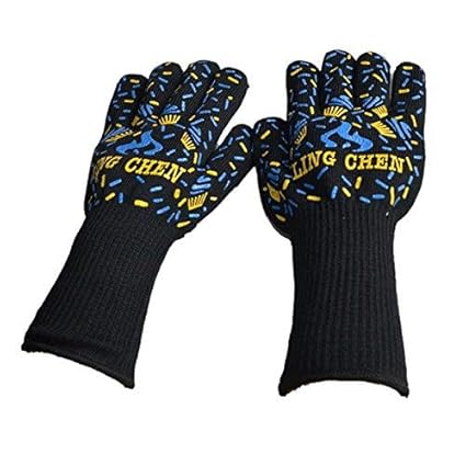 3NH Pack of 1 Cf-Rg3 1 Pc Oven BBQ Mitts Cut Heat Resistant Gloves Non-Slip Grilling Cooking Gloves