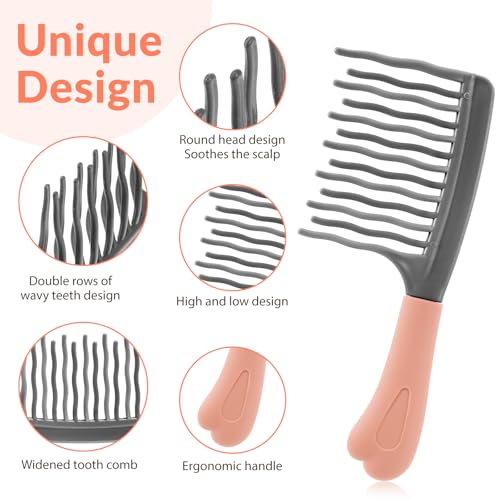 Peine de Dientes Anchos para Cabello Rizado 2 Pzs miniatura 3