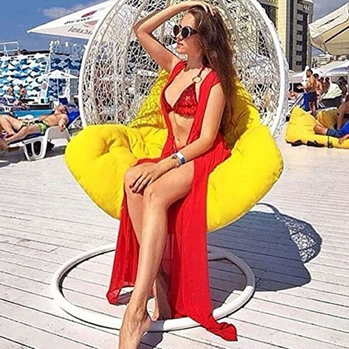 Aibearty Women Sparkle Glitter Sequin Metal Ring Two Piece Bikini Set Tie Side Bandage Triangle Swimwear Bathing Suit Red #TOP4
