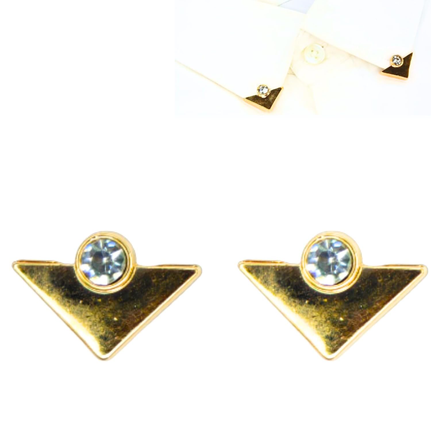 ANI Accessories Collar Corner Tips With Diamond Studded Lapel Pin Badge Button for Men And Women Collar Clip Pin Shirt Accessories (Golden) (B0CCVKW416) Amazon Price History, Amazon Price Tracker