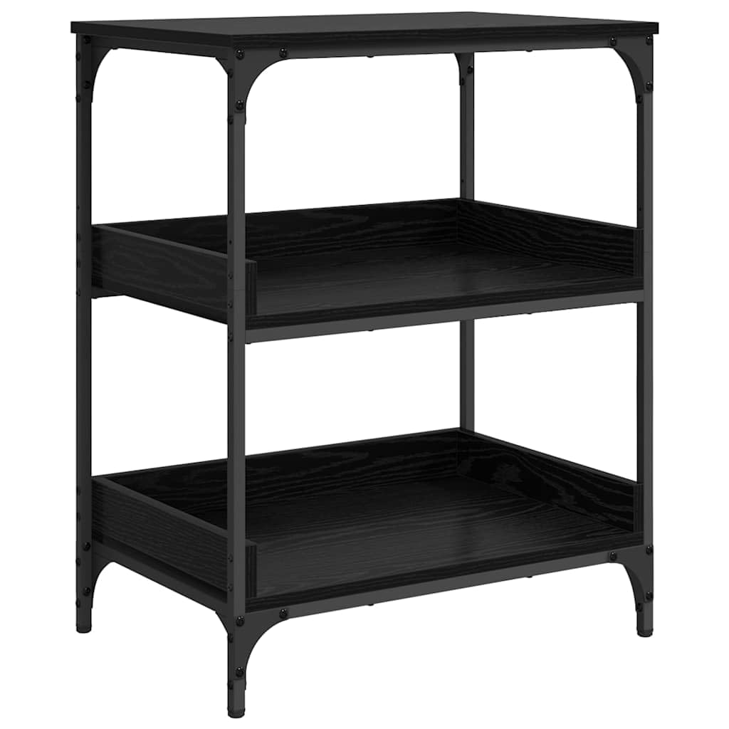 vidaXL Carro de Cocina Roble Negro 60 x 41 x 80.5 cm, Carro de Cocina Resistente, Carrito Industrial, estación de Servicio móvil, útil Organizador de Alimentos