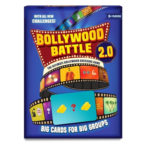 Image of Gouda Games Bollywood Battle 2.0 - Fast-Paced Trivia & Guessing Card Game for Groups, Game Nights & Parties, Gift for Bollywood Fans, Board Game Lovers, Teens & Adults, 3+ Players, Ages 14 & Up